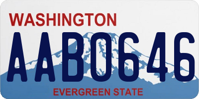 WA license plate AAB0646