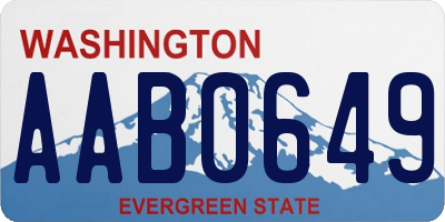 WA license plate AAB0649