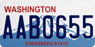 WA license plate AAB0655