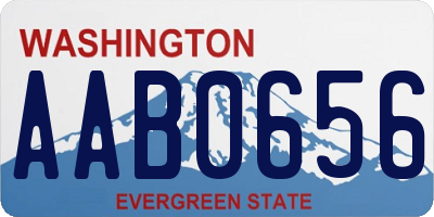 WA license plate AAB0656