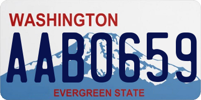 WA license plate AAB0659