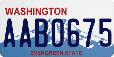 WA license plate AAB0675