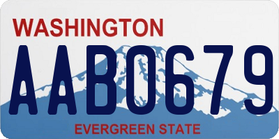 WA license plate AAB0679