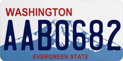 WA license plate AAB0682