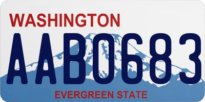 WA license plate AAB0683