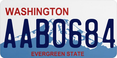 WA license plate AAB0684
