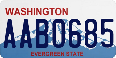 WA license plate AAB0685