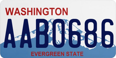 WA license plate AAB0686