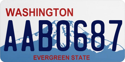 WA license plate AAB0687