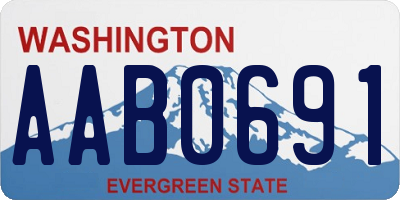 WA license plate AAB0691