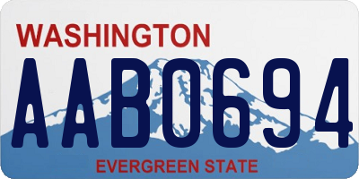 WA license plate AAB0694