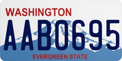 WA license plate AAB0695