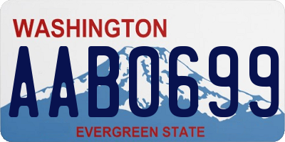 WA license plate AAB0699