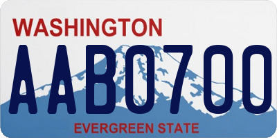 WA license plate AAB0700