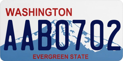 WA license plate AAB0702