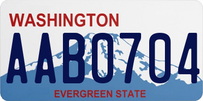 WA license plate AAB0704