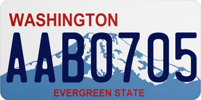 WA license plate AAB0705