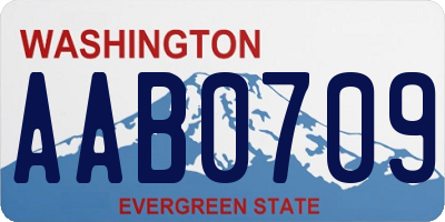 WA license plate AAB0709