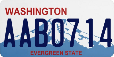 WA license plate AAB0714