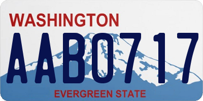WA license plate AAB0717