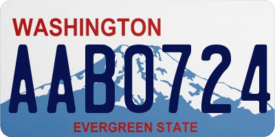 WA license plate AAB0724
