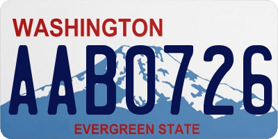 WA license plate AAB0726