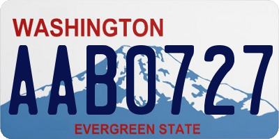 WA license plate AAB0727