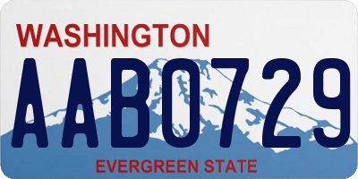 WA license plate AAB0729