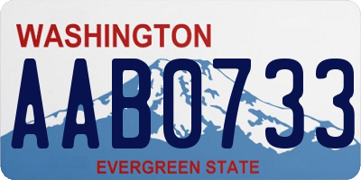 WA license plate AAB0733