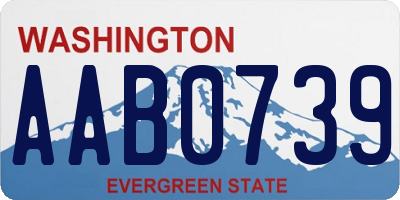 WA license plate AAB0739