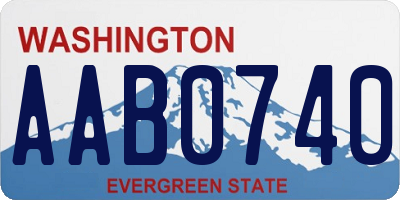 WA license plate AAB0740