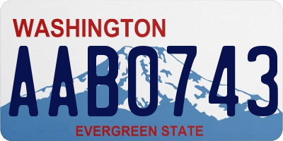 WA license plate AAB0743