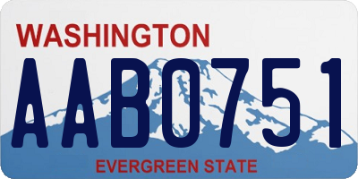 WA license plate AAB0751