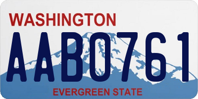 WA license plate AAB0761