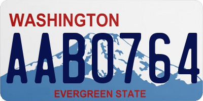 WA license plate AAB0764