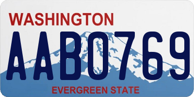 WA license plate AAB0769