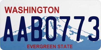 WA license plate AAB0773