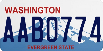 WA license plate AAB0774