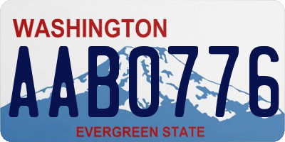 WA license plate AAB0776