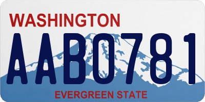 WA license plate AAB0781