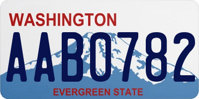 WA license plate AAB0782