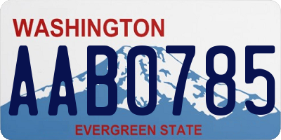 WA license plate AAB0785