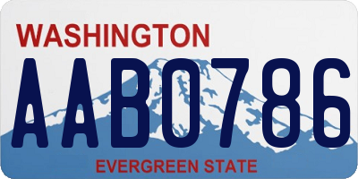 WA license plate AAB0786