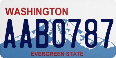 WA license plate AAB0787