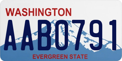 WA license plate AAB0791