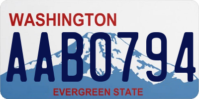 WA license plate AAB0794