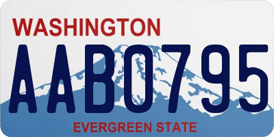 WA license plate AAB0795