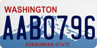 WA license plate AAB0796