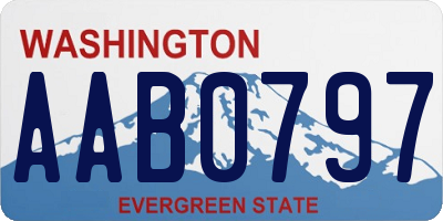 WA license plate AAB0797