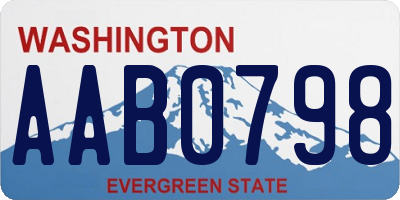 WA license plate AAB0798